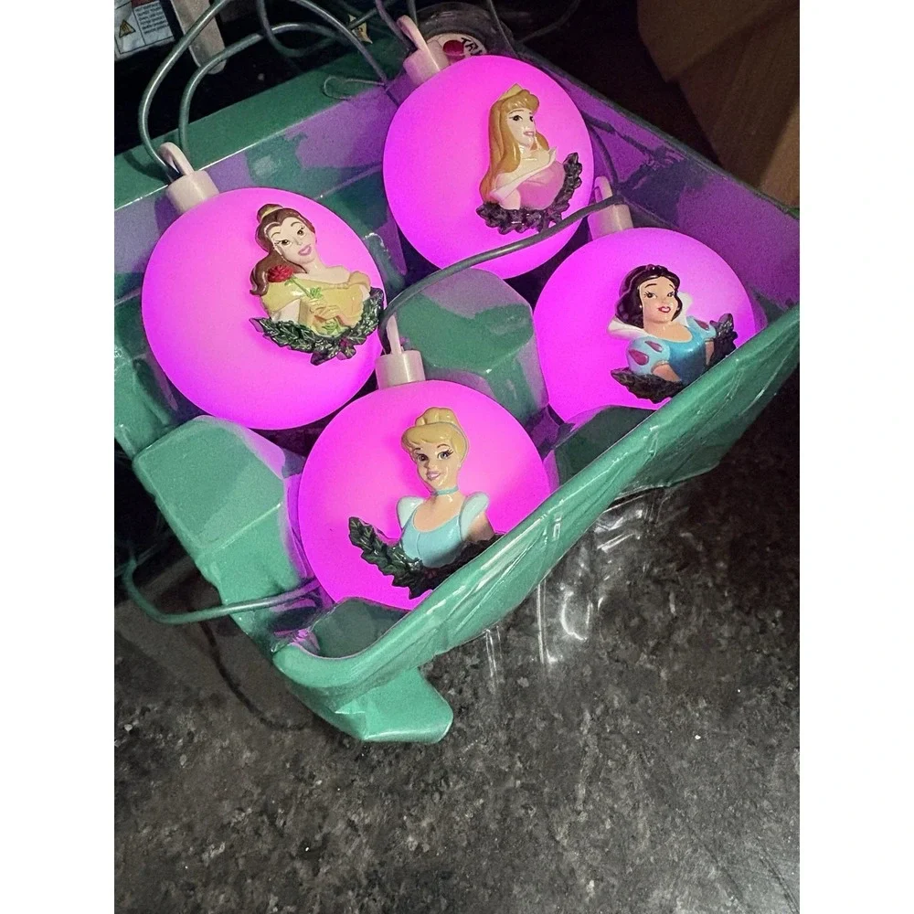 Gemmy Disney OG PRINCESS Color Change String Lights Electric Plug Or Battery VTG